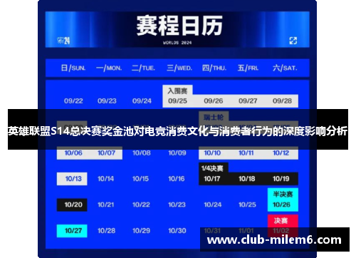 英雄联盟S14总决赛奖金池对电竞消费文化与消费者行为的深度影响分析