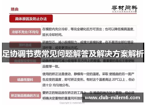 足协调节费常见问题解答及解决方案解析