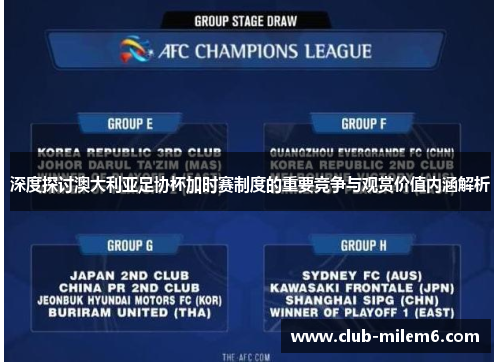 深度探讨澳大利亚足协杯加时赛制度的重要竞争与观赏价值内涵解析 深度探讨澳大利亚足协杯加时赛制度的重要竞争与观赏价值内涵解析